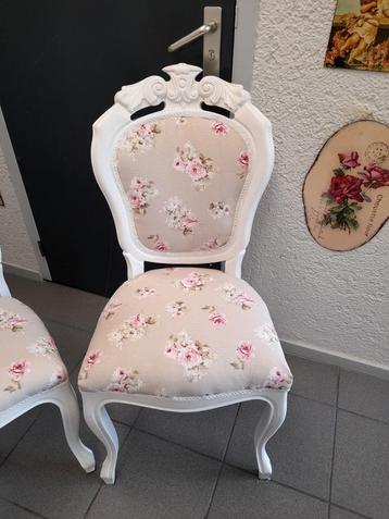 1 x brocante barok stoel opnieuw gestoffeerd  beschikbaar voor biedingen