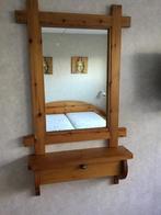 Spiegel met klepkastje grenenhout, Huis en Inrichting, Ophalen, Gebruikt, 100 tot 150 cm, 75 tot 100 cm