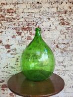 Grote franse brocante groene gistfles/mandfles allegonda, Ophalen of Verzenden