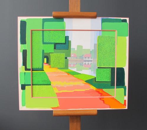 Theo Baars - Schilderij Restaurant Sassenhein Haren, Antiek en Kunst, Kunst | Schilderijen | Modern, Ophalen