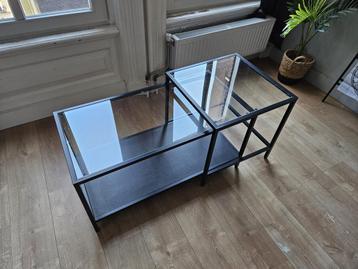 Bijzettafel / salontaffel / Ikea Vittsjö zwart beschikbaar voor biedingen