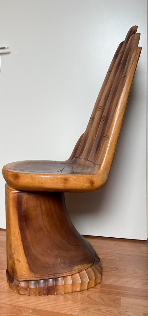 Uniek object: Buddha stoel / meditatiestoel, massief hout, Huis en Inrichting, Woonaccessoires | Boeddhabeelden, Zo goed als nieuw