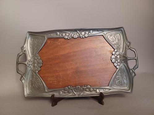 Urania tinnen dienblad uit Maastricht - Art Nouveau tin 1905, Antiek en Kunst, Antiek | Tin, Ophalen of Verzenden
