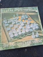 Glazen schaakspel, Hobby en Vrije tijd, Gezelschapsspellen | Bordspellen, Ophalen, Zo goed als nieuw