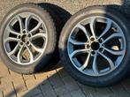 Origineel Mercedes Benz C velgenset met banden, Ophalen, Velg(en), 17 inch, Zomerbanden