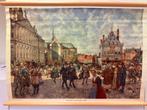 Historische schoolplaat Dam Amsterdam 1666, Ophalen of Verzenden, Geschiedenis