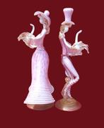 Twee grote Murano Florentijnse dansers., Antiek en Kunst, Antiek | Glas en Kristal, Ophalen
