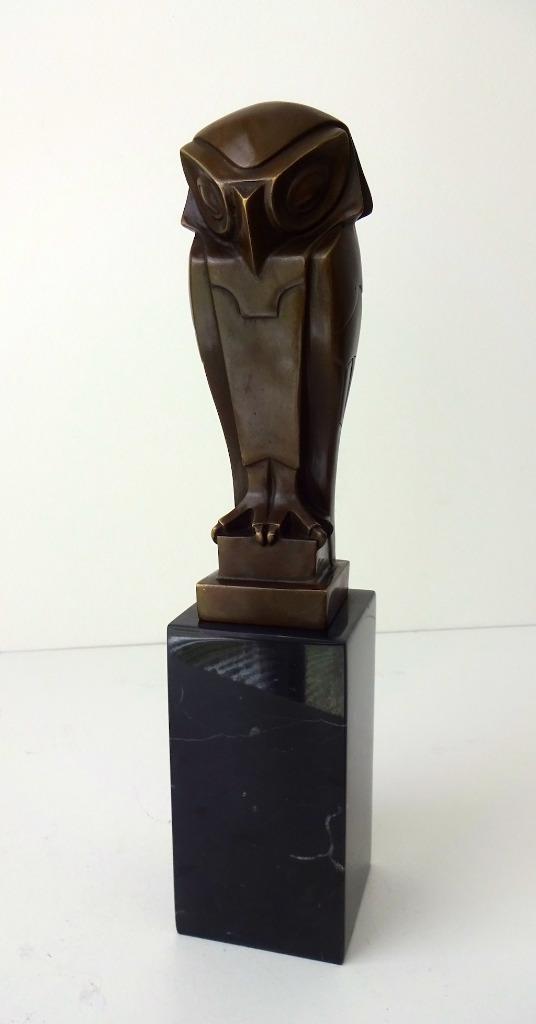 Bronzen beeld van een uil Coenrad Art Deco 3783-b, Antiek en Kunst, Antiek | Koper en Brons, Brons, Ophalen of Verzenden