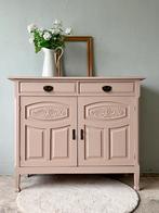 Brocante dressoir vintage commode art deco kastje oudrose, Ophalen, 100 tot 150 cm, Eikenhout, Zo goed als nieuw