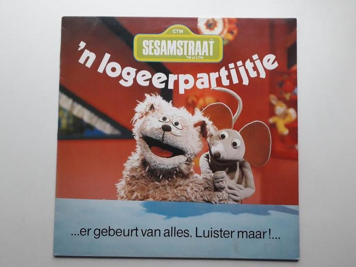 Lp vinyl   Sesamstraat 'n Logeerpartijtje, Cd's en Dvd's, Vinyl | Kinderen en Jeugd, Ophalen of Verzenden