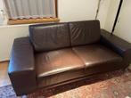 Lederen bank, Huis en Inrichting, Banken | Bankstellen, Ophalen, Zo goed als nieuw, 75 tot 100 cm