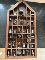 Letterbak met tinnen en koperen figuurtjes, Ophalen of Verzenden