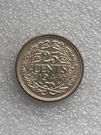 25 cent 1944 P, Postzegels en Munten, Munten | Nederland, Verzenden, Zilver, 25 cent, Koningin Wilhelmina