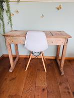 Vintage lessenaartje 2 opbergvakken, Kinderen en Baby's, Ophalen, Zo goed als nieuw, Stoel(en)
