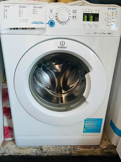 Indesit wasmachine 7 kg, Witgoed en Apparatuur, Wasmachines, Gebruikt, Voorlader, 6 tot 8 kg, 85 tot 90 cm, 1200 tot 1600 toeren