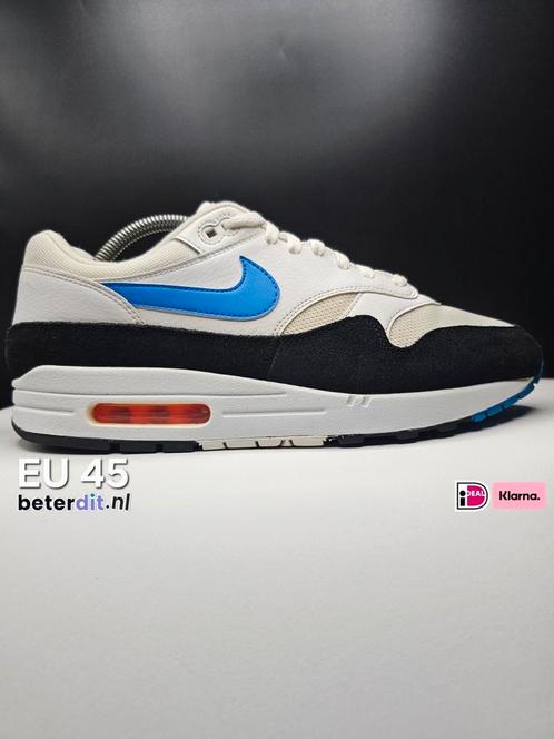 Nike Air Max 1 'White Photo Blue Black'
Maat: 45, Kleding | Heren, Schoenen, Zo goed als nieuw, Sneakers of Gympen, Ophalen of Verzenden