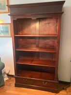 Mahonie kleur boekenkast 4 planken, Huis en Inrichting, Kasten | Boekenkasten, Antiek, Zo goed als nieuw, Met lade(s), 150 tot 200 cm