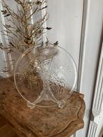 Ronde kerst schaal glas winter wonderland,vintage,zgan, Ophalen of Verzenden, Zo goed als nieuw