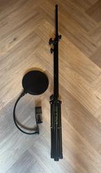 Microfoonstandaard + popfilter, Ophalen of Verzenden, Gebruikt, Instrumentstandaard, Microfoon