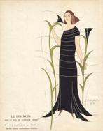 THAYAHT litho "Le Lys Noir", 1923, oude fashion-prent, Antiek en Kunst, Ophalen