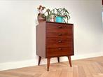 Vintage ladekast teak hout jaren 50/60/70 teak hout, Ophalen, Gebruikt, Vintage, 50 tot 100 cm