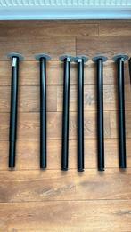 Zwarte tafelpoten van IKEA, model Adils (5x) en Olov (1x), Ophalen, Zo goed als nieuw, Rond, 50 tot 100 cm