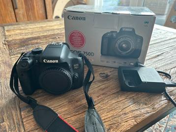 Canon EOS 750D + Extra Batterij en lader beschikbaar voor biedingen