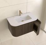 BADMEUBELSET ELEGANZA DARK WALNUT IN 3 MATEN, Huis en Inrichting, Stoffering | Gordijnen en Lamellen, Wit, Info@sanisupply.pe