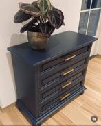 Prachtige Donker Blauwe Ladenkast - Opgeknapt, Huis en Inrichting, Ophalen, Minder dan 50 cm, Zo goed als nieuw, 3 of 4 laden