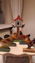 Erzgebirge DUIVENTIL en 4 grotere kippen, Antiek en Kunst, Ophalen of Verzenden