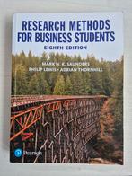 Research methods for business students 8e editie Literatuur, Pearson, Ophalen of Verzenden, Management, Zo goed als nieuw