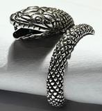 Vintage Zilveren Cobra Ring 17–18 mm, Verzenden, Zo goed als nieuw, 17 tot 18, Dame of Heer
