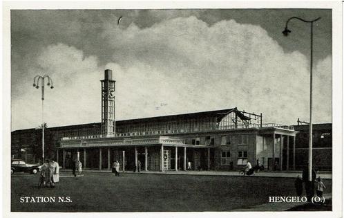 Ansichtkaart Station Hengelo, Verzamelen, Ansichtkaarten | Nederland, Ongelopen, Overijssel, 1960 tot 1980, Ophalen of Verzenden