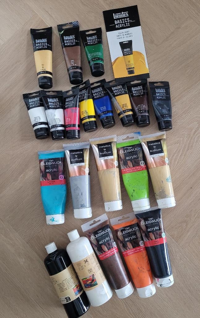 acrylverf Liquitex en Van Blijswijck, Hobby en Vrije tijd, Ophalen of Verzenden, Gebruikt, Acrylverf