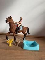 Schleich paard met tuig en toebehoren., Ophalen of Verzenden, Zo goed als nieuw