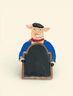 Vintage Slagerij Reclamebord met Varken krijt bord slager, Ophalen of Verzenden, Gebruikt