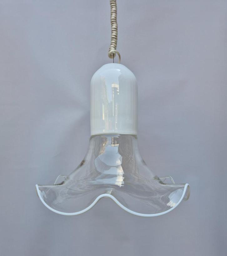 Vintage hanglamp - Leucos - Italiaans design - Jaren 70, Huis en Inrichting, Lampen | Hanglampen, Zo goed als nieuw, 75 cm of meer