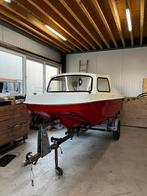 Gebruikte boottrailer inclusief kajuitbootje pilot 420, Ophalen, Zo goed als nieuw