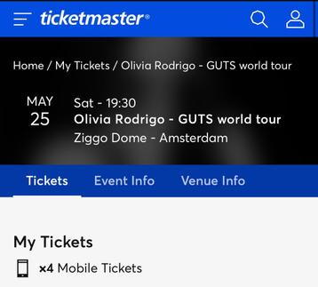 Olivia Rodrigo | 2x staanplaats | 25 mei Amsterdam