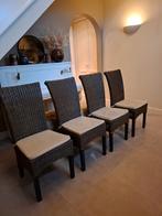 Set van 4 landelijke stoelen, Ophalen, Gebruikt, Bruin, Vier