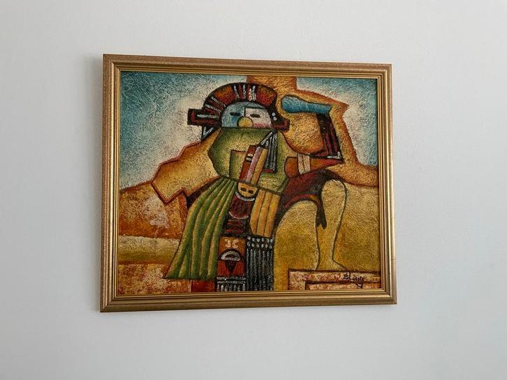 Schilderij van B. Long - Uniek Kunstwerk, Antiek en Kunst, Kunst | Schilderijen | Abstract, Ophalen