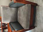 Mooie Schuitema fauteuils stof met lederen bekleding, Huis en Inrichting, Fauteuils, Gebruikt, 75 tot 100 cm, Schuitema, 50 tot 75 cm