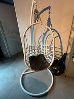 Hangstoel Wit Egg inclusief metalen frame, Huis en Inrichting, Stoelen, Ophalen, Gebruikt, Wit, Eén