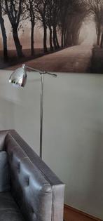 Zilverkleurige vloerlamp, Huis en Inrichting, Lampen | Vloerlampen, Ophalen of Verzenden, Gebruikt, Metaal, 150 tot 200 cm