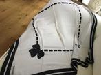 CHANEL SJAAL ,,orgineel”zwart/heel zacht grijs  logo E175,00, Ophalen of Verzenden, Nieuw, Maat 46/48 (XL) of groter, Sjaal