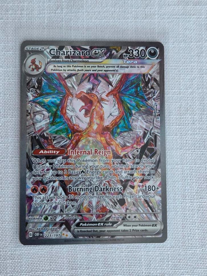 Charizard EX 223/197 Obsidian Flames, Hobby en Vrije tijd, Verzamelkaartspellen | Yu-gi-Oh!, Nieuw, Ophalen of Verzenden