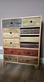 Ladekast Mangohout, Huis en Inrichting, Ophalen, 5 laden of meer, 50 tot 100 cm, Zo goed als nieuw