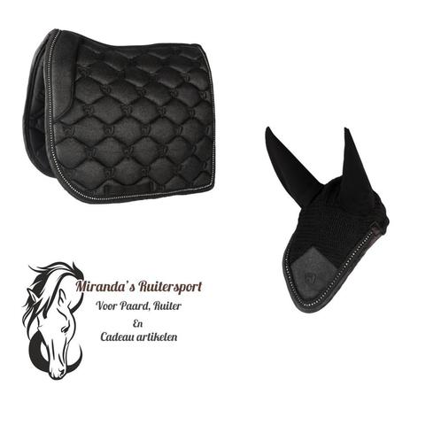 Horka Dressuurdekje/setje Glitter Zwart maat Cob, Dieren en Toebehoren, Paarden en Pony's | Dekens en Dekjes, Nieuw, Dekje, Ophalen of Verzenden