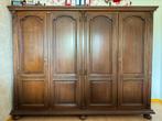 Vintage houten kledingkast (massief), Ophalen, Met hangruimte, Zo goed als nieuw, 200 cm of meer