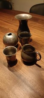 Tinnen potten en vaas, Overige materialen, Ophalen of Verzenden